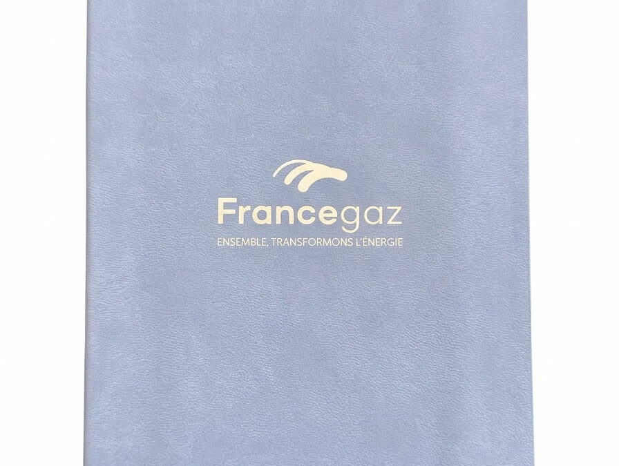 Personnalisation de carnet A5 – client FRANCE GAZ